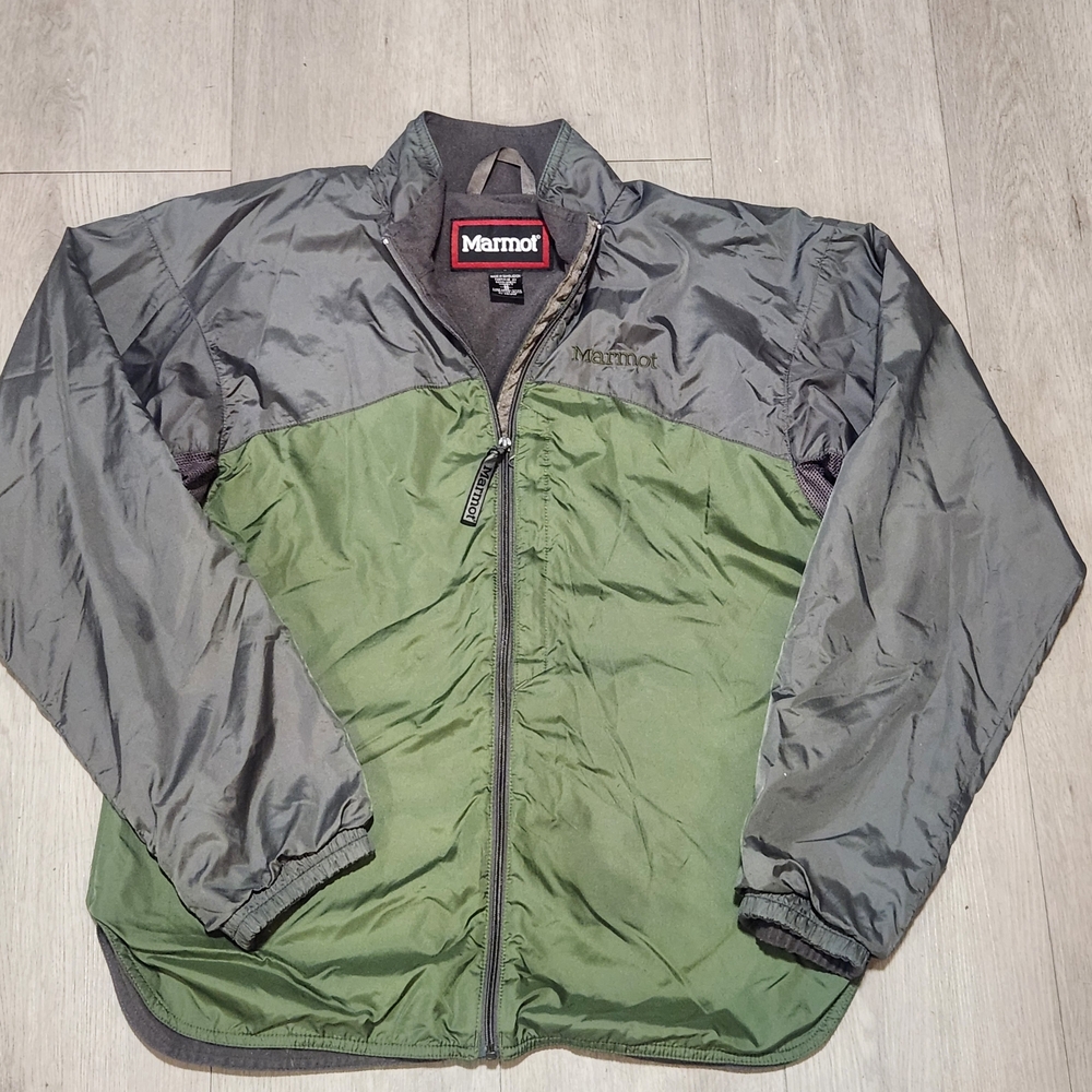 Marmot Men's Olive Green and Gray Lightweight Packable Jacket